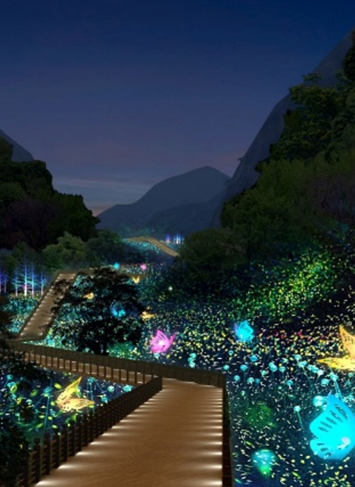 Projek Pencahayaan Resort Pembasmian Kemiskinan Pelancongan Gunung Langdai di Daerah Khas Liuzhi
